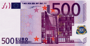 Banconota Fronte 500 Euro