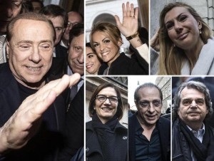 La gioia di Berlusconi e del suo entourage